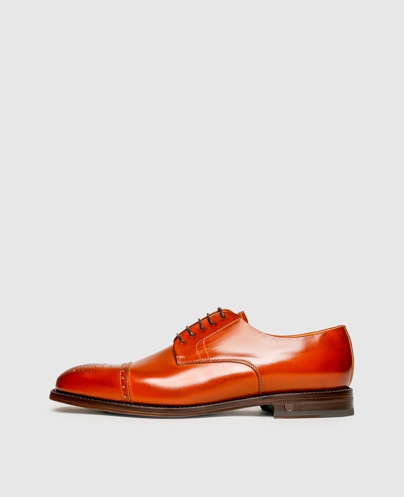 Shoepassion Elegante Half-Brogue Derby Herrenschuhe aus edlem Leder Shoepassion