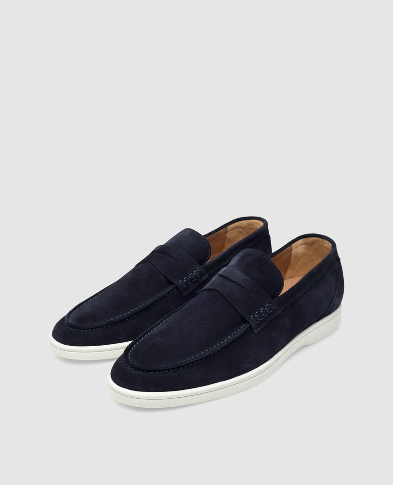 Shoepassion Elia-PL Loafer In Navy - Henry Stevens Shoepassion