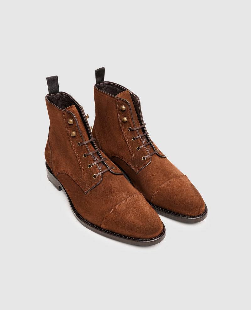 Shoepassion Flexible Derby-Boots Für Herren Aus Velours Henry Stevens Shoepassion