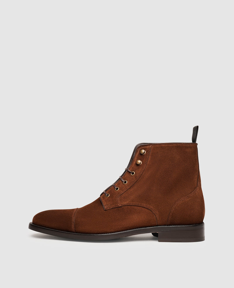 Shoepassion Flexible Derby-Boots für Herren aus Velours Henry Stevens Shoepassion