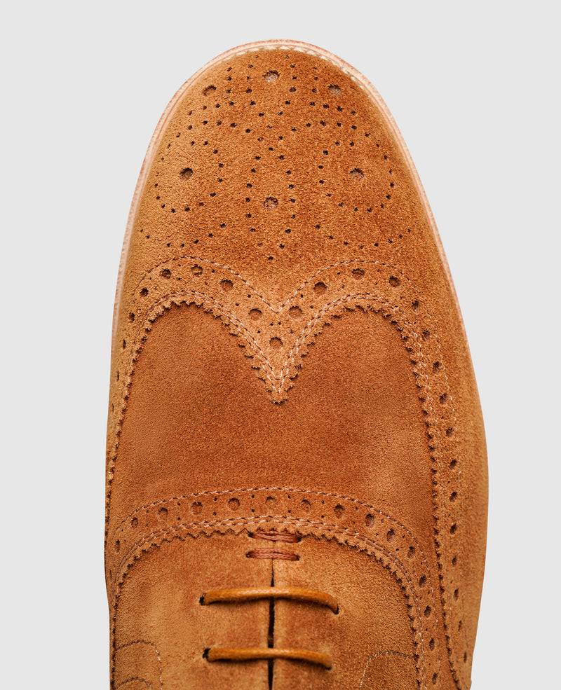 Shoepassion Flexible Full-Brogue Oxford Herrenschuhe Mit Velours Shoepassion