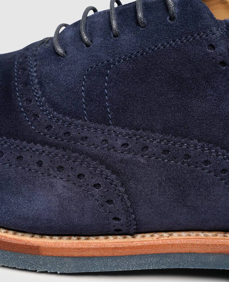 Shoepassion Flexible Full-Brogue Oxford Herrenschuhe Mit Velours Shoepassion