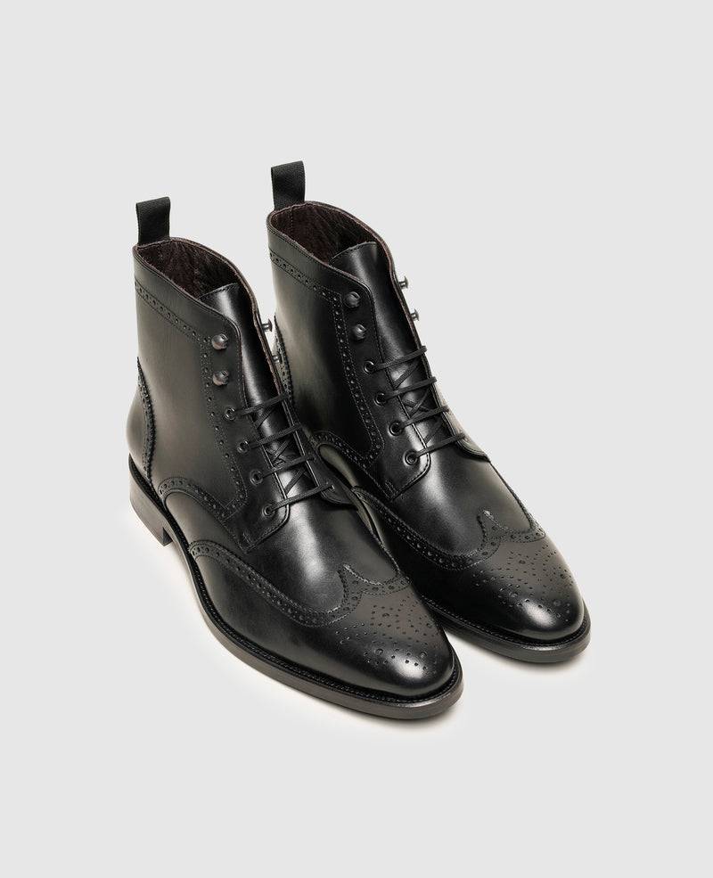 Shoepassion Flexible Herren-Boots Aus Leder Mit Verzierung Henry Stevens Shoepassion