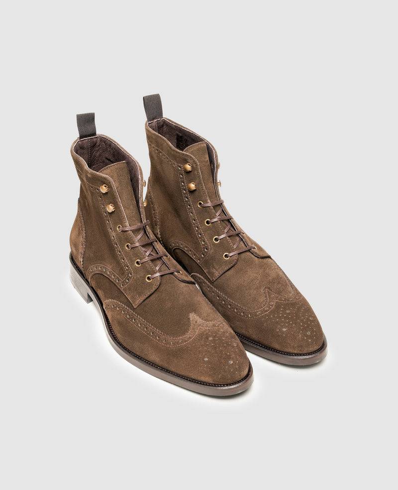 Shoepassion Flexible Herren-Boots Aus Velours Mit Verzierung Henry Stevens Shoepassion