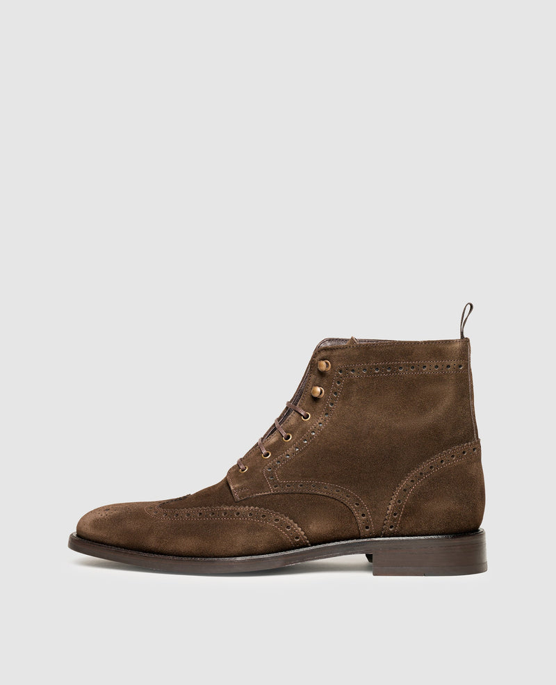 Shoepassion Flexible Herren-Boots aus Velours mit Verzierung Henry Stevens Shoepassion