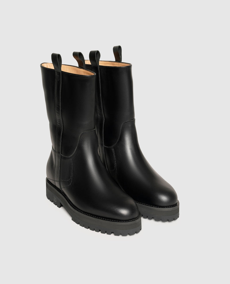 Shoepassion Gefütterte Leder-Schlupfstiefel Für Damen Henry Stevens Shoepassion