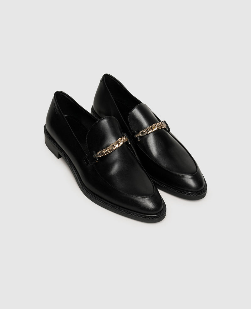 Shoepassion Glattleder-Loafer Für Damen Mit Ketten-Accessoire Vagabond Shoepassion