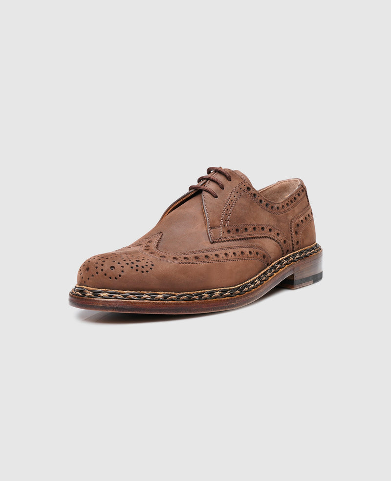 Shoepassion Handgefertigter Buda Full-Brogue Derby Herrenschuh Heinrich Dinkelacker Shoepassion