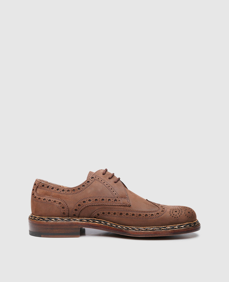 Shoepassion Handgefertigter Buda Full-Brogue Derby Herrenschuh Heinrich Dinkelacker Shoepassion