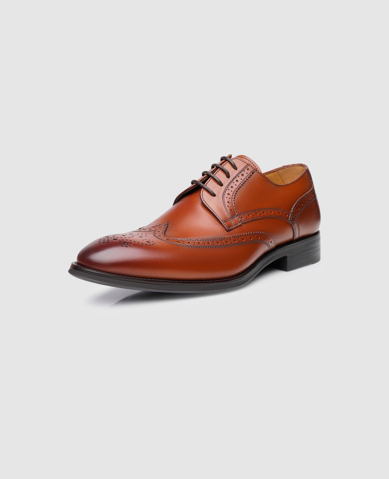 Shoepassion Handgefertigter Full-Brogue Derby Herrenschuh Comfort Line Shoepassion