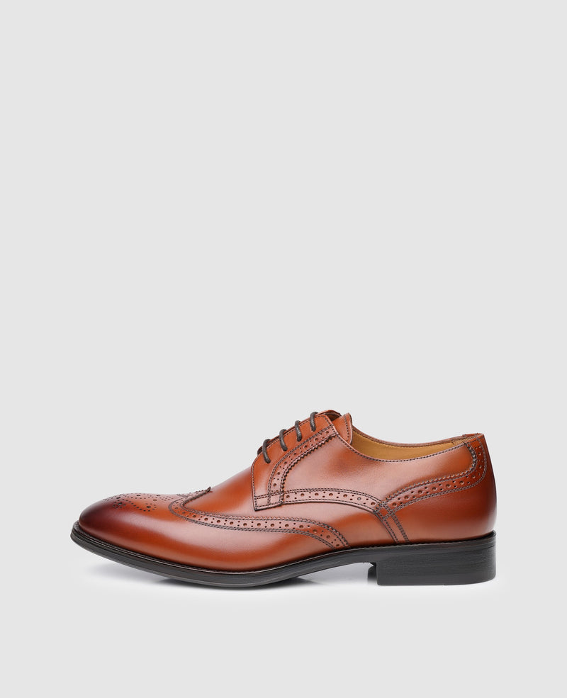 Shoepassion Handgefertigter Full-Brogue Derby Herrenschuh Comfort Line Shoepassion