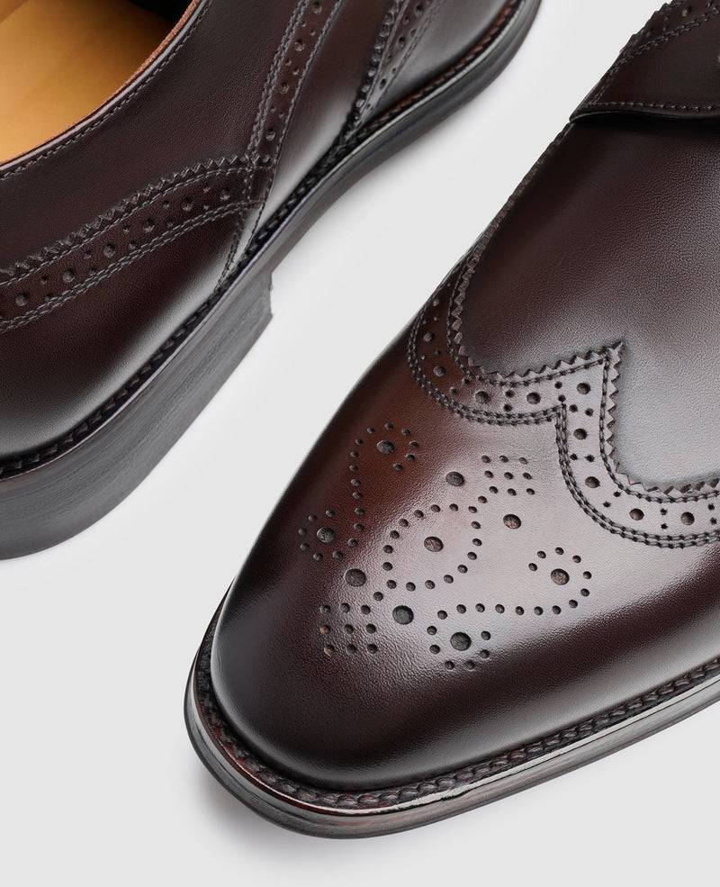 Shoepassion Handgefertigter Full-Brogue Derby Herrenschuh Comfort Line Shoepassion