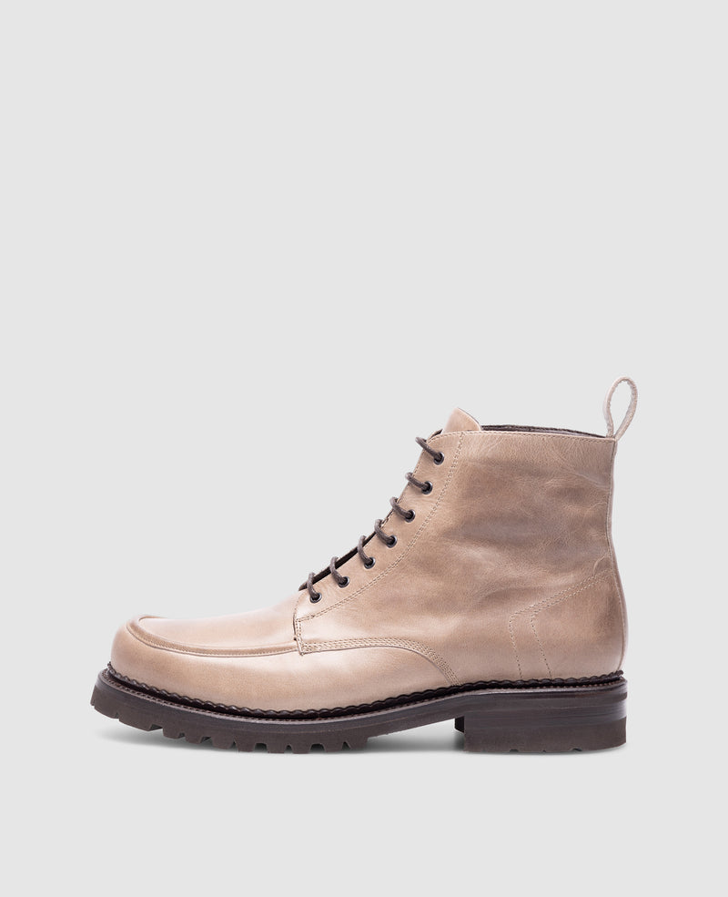 Shoepassion Harry NB Herren-Norweger-Stiefel in Beige Shoepassion