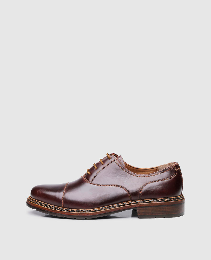 Shoepassion Heinrich Dinkelacker Modischer Captoe Oxford mit Zopfrahmen Shoepassion