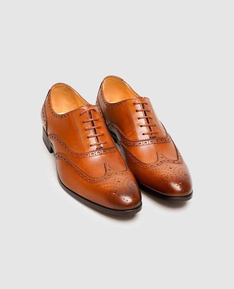 Shoepassion Klassische Full-Brogue Oxford Herrenschuhe Aus Glattleder Shoepassion
