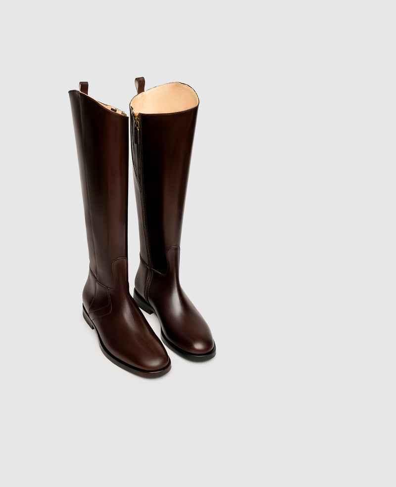 Shoepassion Klassischer Glattleder-Schaftstiefel Für Damen Henry Stevens Shoepassion