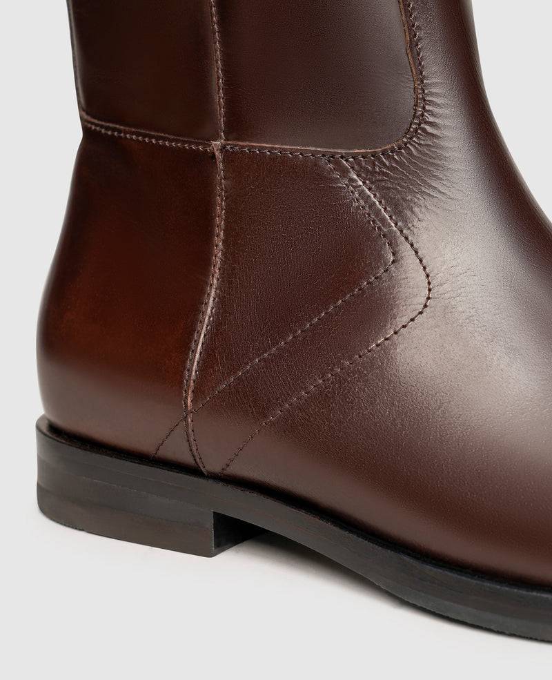 Shoepassion Klassischer Glattleder-Schaftstiefel Für Damen Henry Stevens Shoepassion