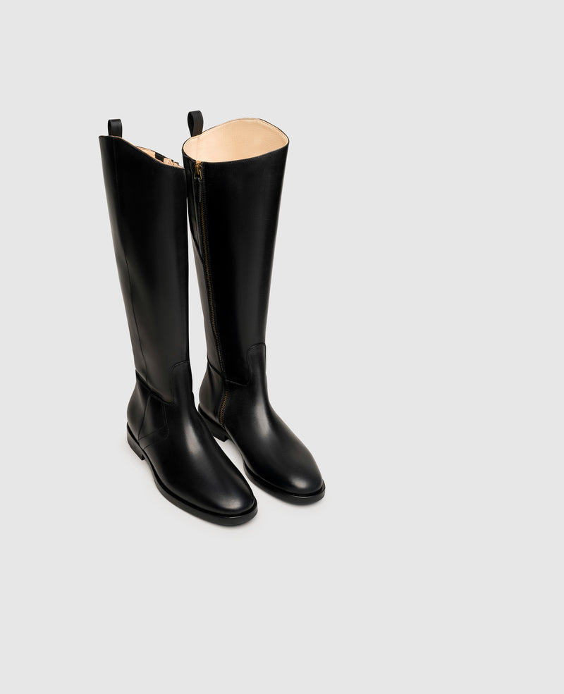 Shoepassion Klassischer Glattleder-Schaftstiefel Für Damen Henry Stevens Shoepassion