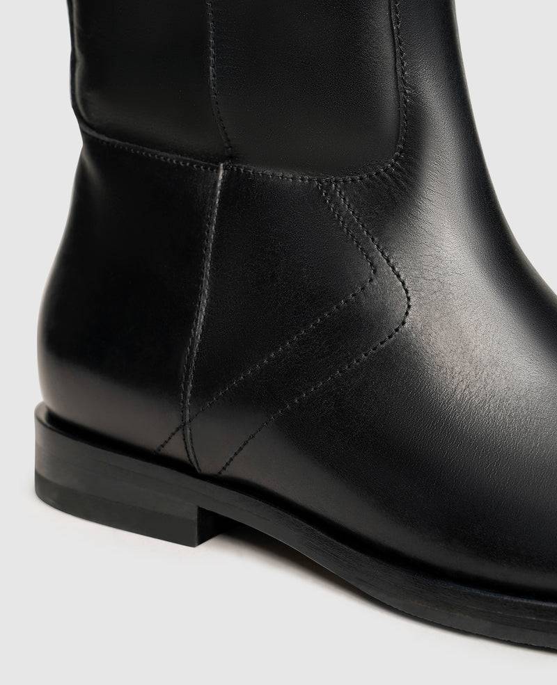 Shoepassion Klassischer Glattleder-Schaftstiefel Für Damen Henry Stevens Shoepassion