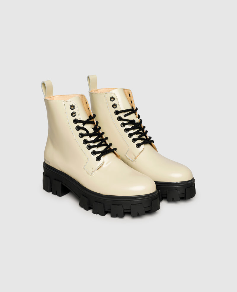 Shoepassion Leder-Schnürstiefelette Mit Plateausohle Für Damen N91 Shoepassion