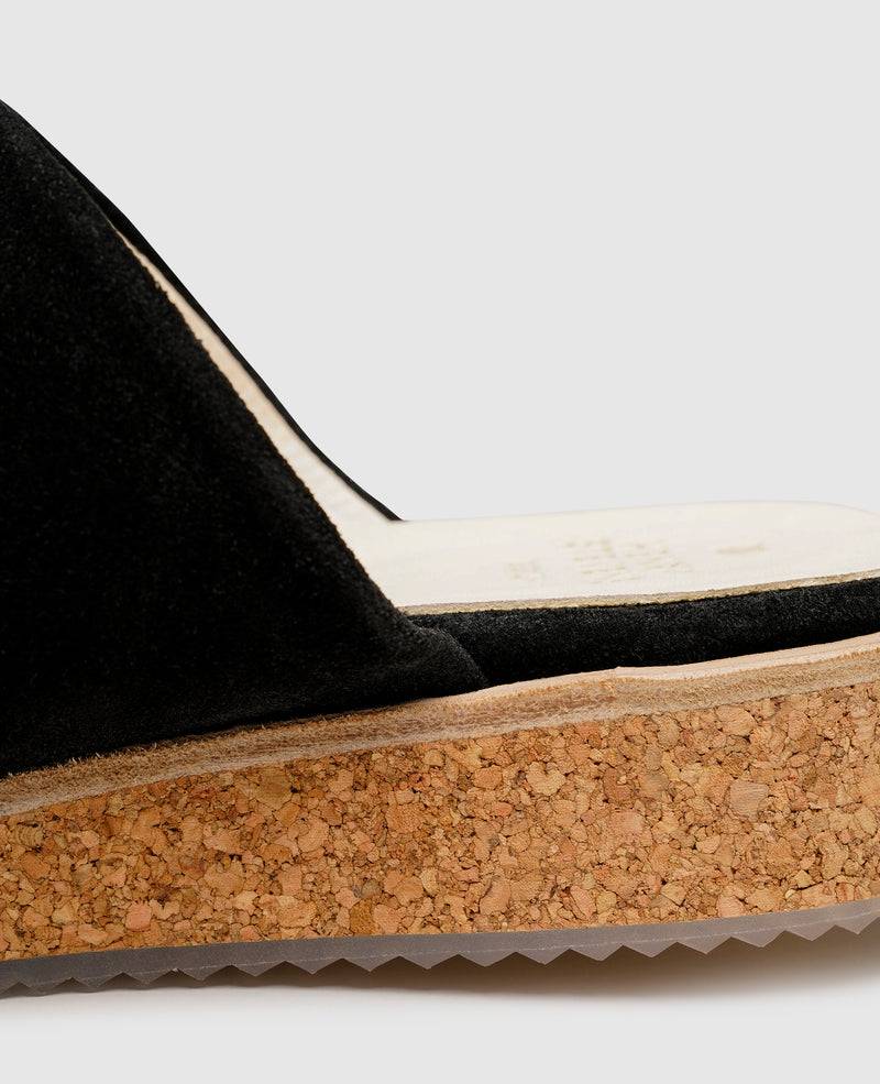 Shoepassion Leichte Damen-Mules Mit Velours & Korksohle Henry Stevens Shoepassion