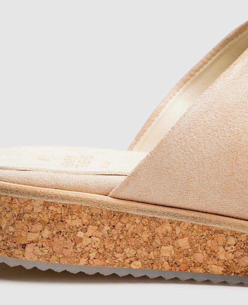 Shoepassion Leichte Damen-Mules Mit Velours & Korksohle Henry Stevens Shoepassion