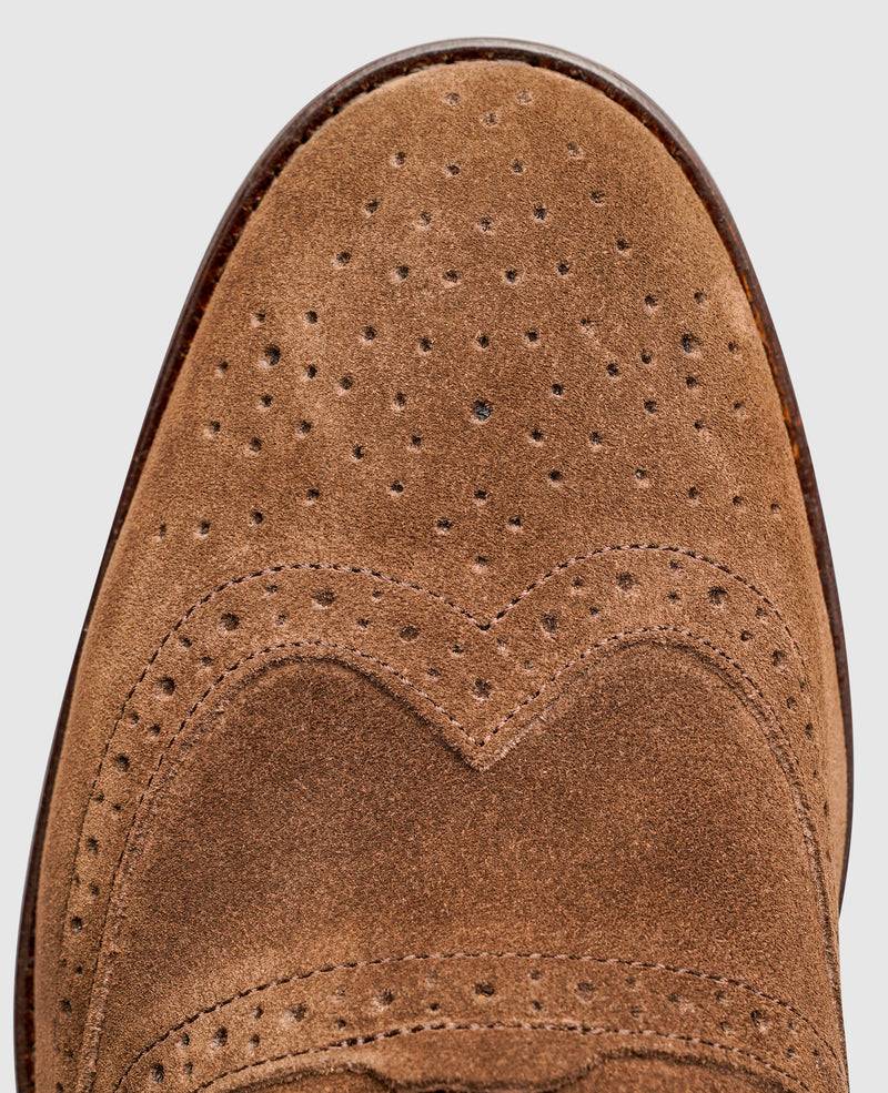 Shoepassion Leichter Full-Brogue Oxford Aus Velours Henry Stevens Shoepassion