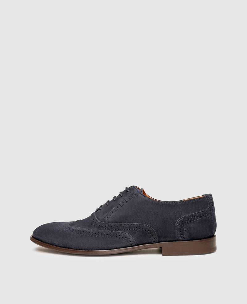 Shoepassion Leichter Full-Brogue Oxford aus Velours Henry Stevens Shoepassion