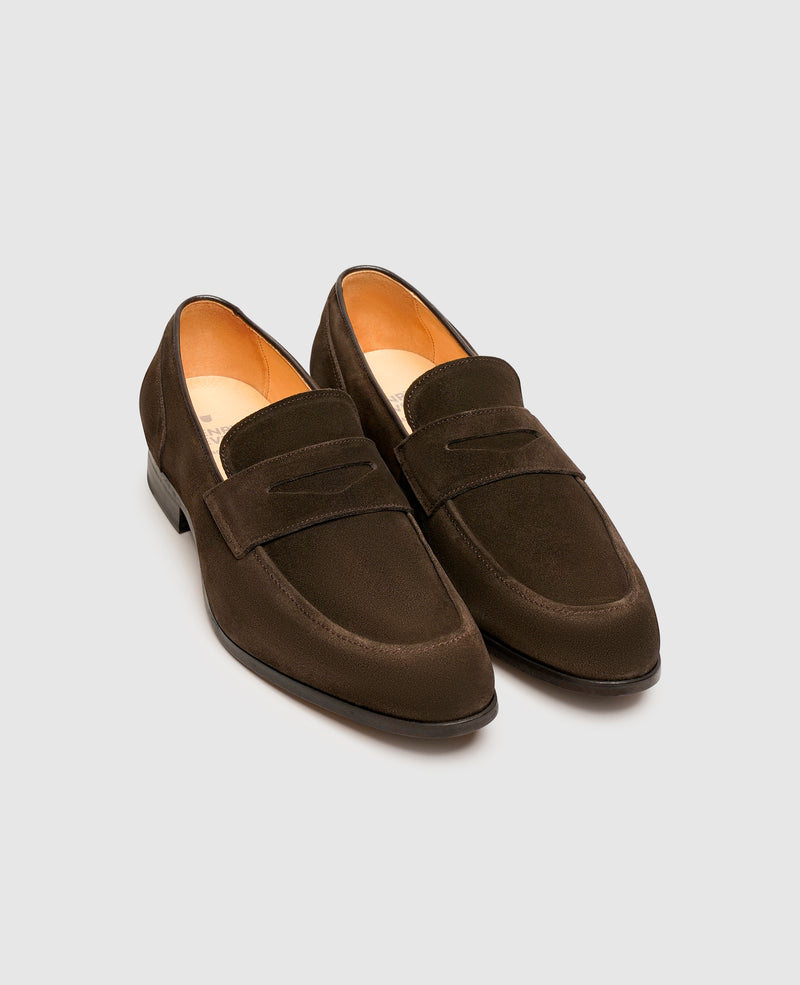 Shoepassion Luftige Penny Loafer Herrenschuhe Aus Feinstem Velours Shoepassion