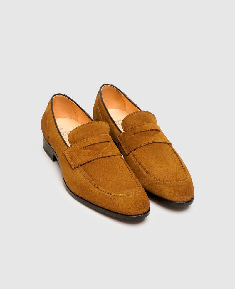 Shoepassion Luftige Penny Loafer Herrenschuhe Aus Feinstem Velours Shoepassion