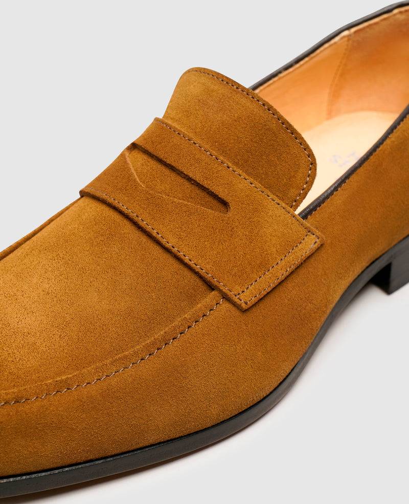 Shoepassion Luftige Penny Loafer Herrenschuhe Aus Feinstem Velours Shoepassion