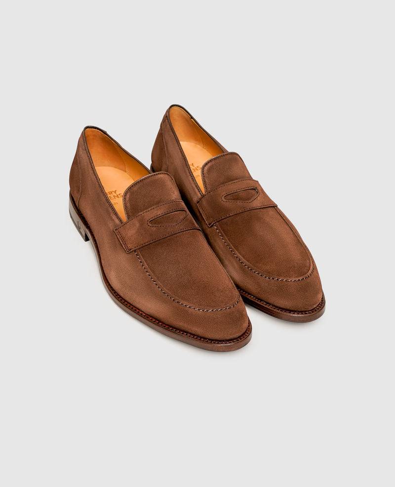 Shoepassion Luftiger Penny Loafer Für Herren Aus Velours Henry Stevens Shoepassion