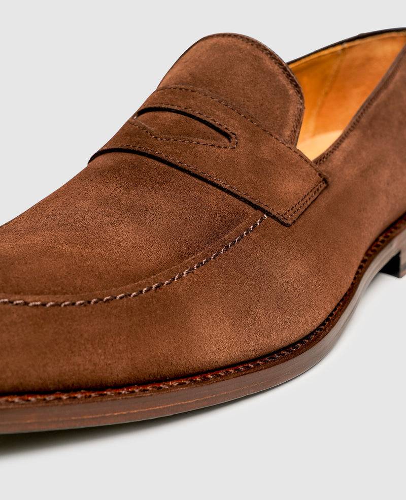 Shoepassion Luftiger Penny Loafer Für Herren Aus Velours Henry Stevens Shoepassion