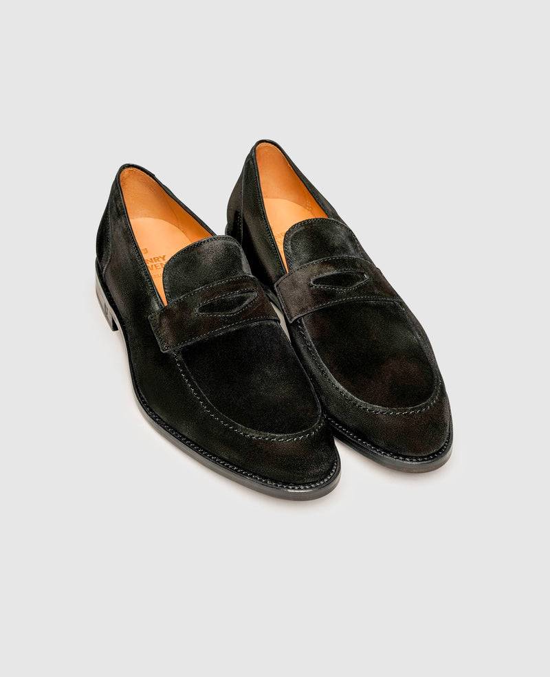 Shoepassion Luftiger Penny Loafer Für Herren Aus Velours Henry Stevens Shoepassion