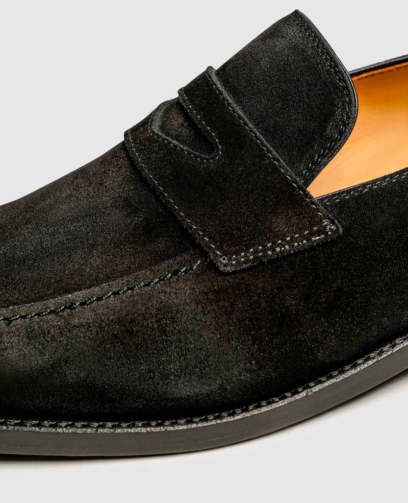 Shoepassion Luftiger Penny Loafer Für Herren Aus Velours Henry Stevens Shoepassion