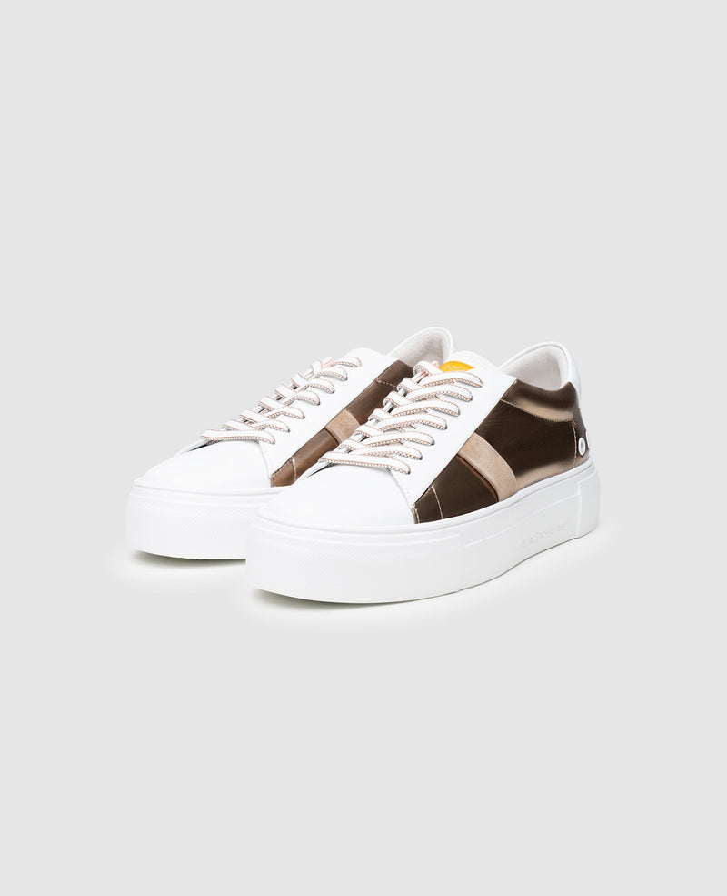 Shoepassion Moderner Sneaker Aus Kalbsleder Mit Metallic-Elementen Von Kennel & Schmenger Shoepassion