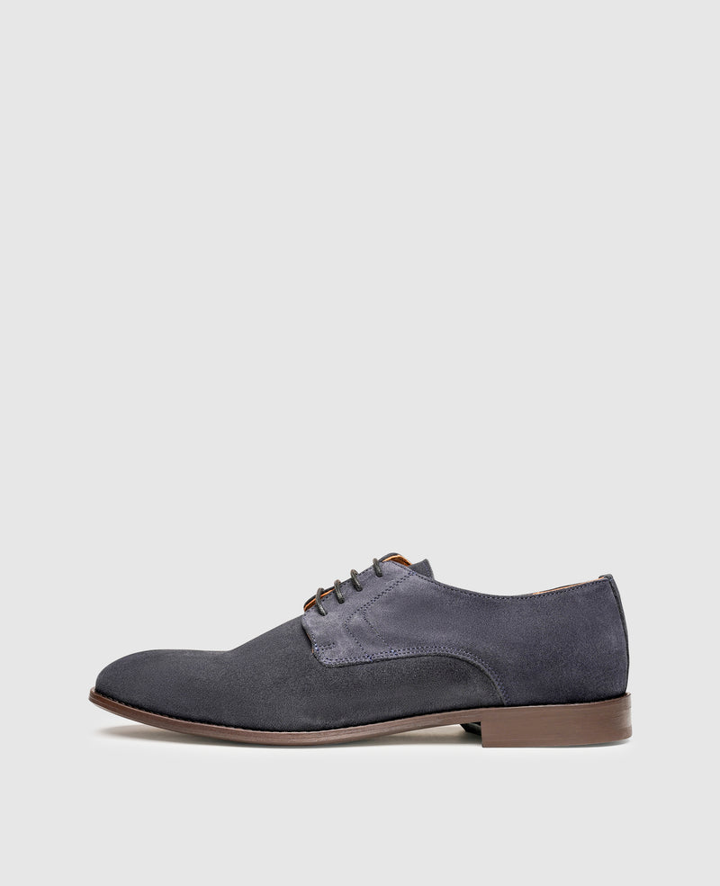 Shoepassion Plain Derby aus Velours mit Leder-Gummisohle Henry Stevens Shoepassion