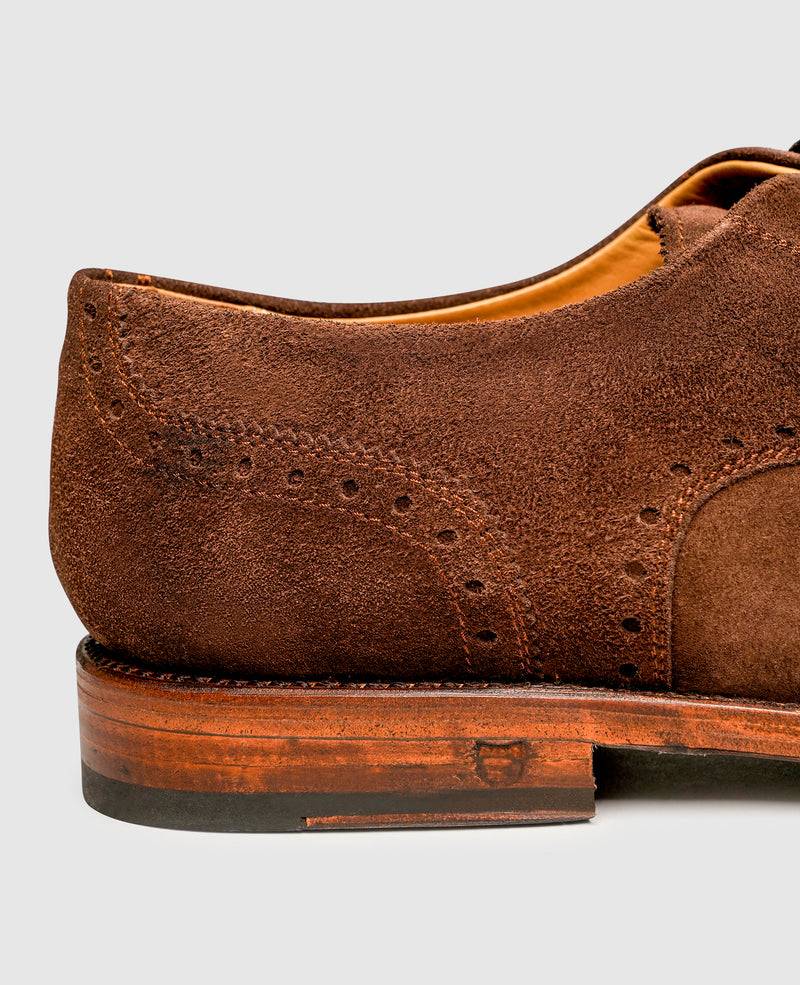 Shoepassion Rahmengenähte Full-Brogue Derby Herrenschuhe Aus Rauleder Shoepassion