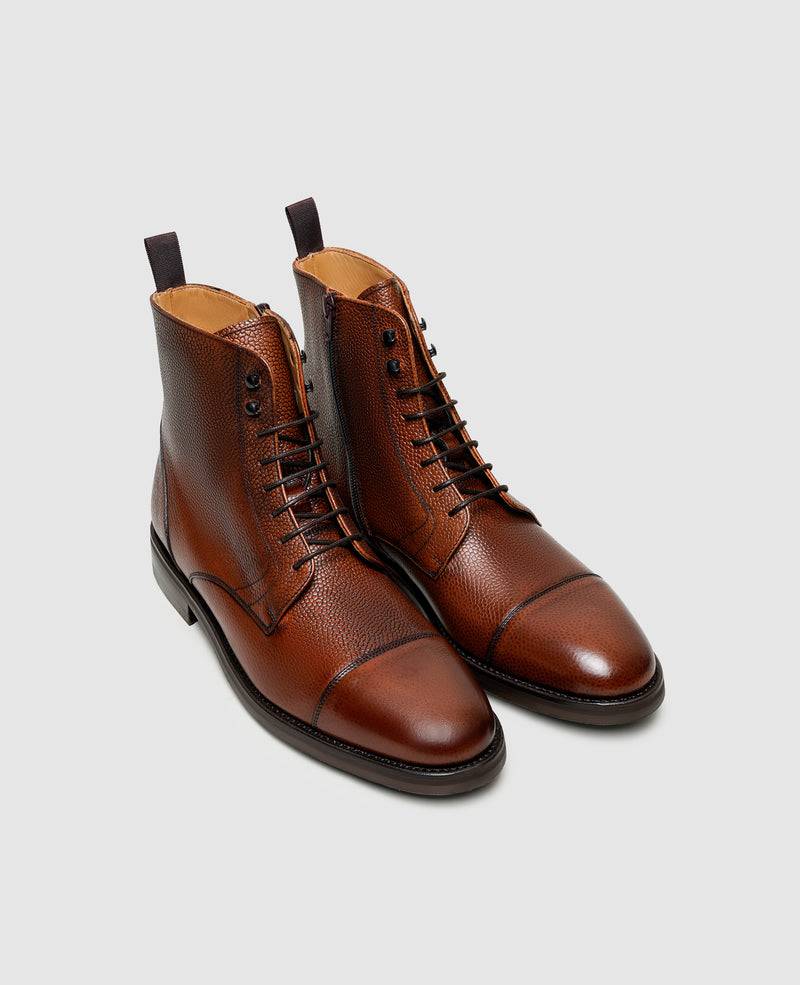 Shoepassion Rahmengenähte Herren-Boots Mit Scotchgrain Leder Henry Stevens Shoepassion