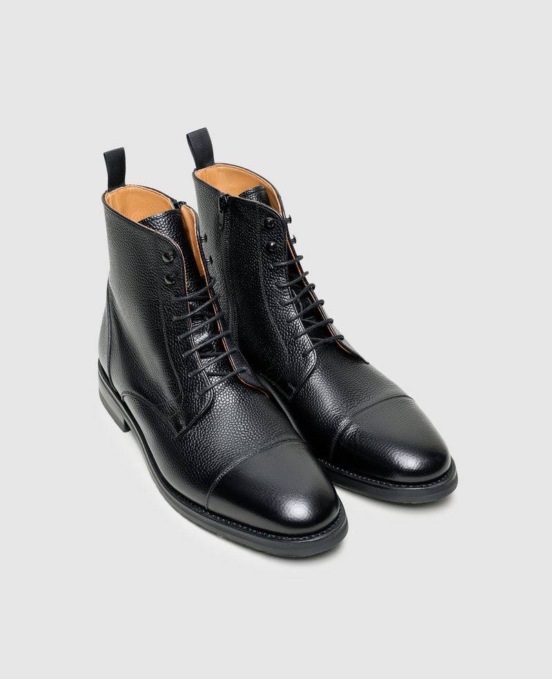 Shoepassion Rahmengenähte Herren-Boots Mit Scotchgrain Leder Henry Stevens Shoepassion