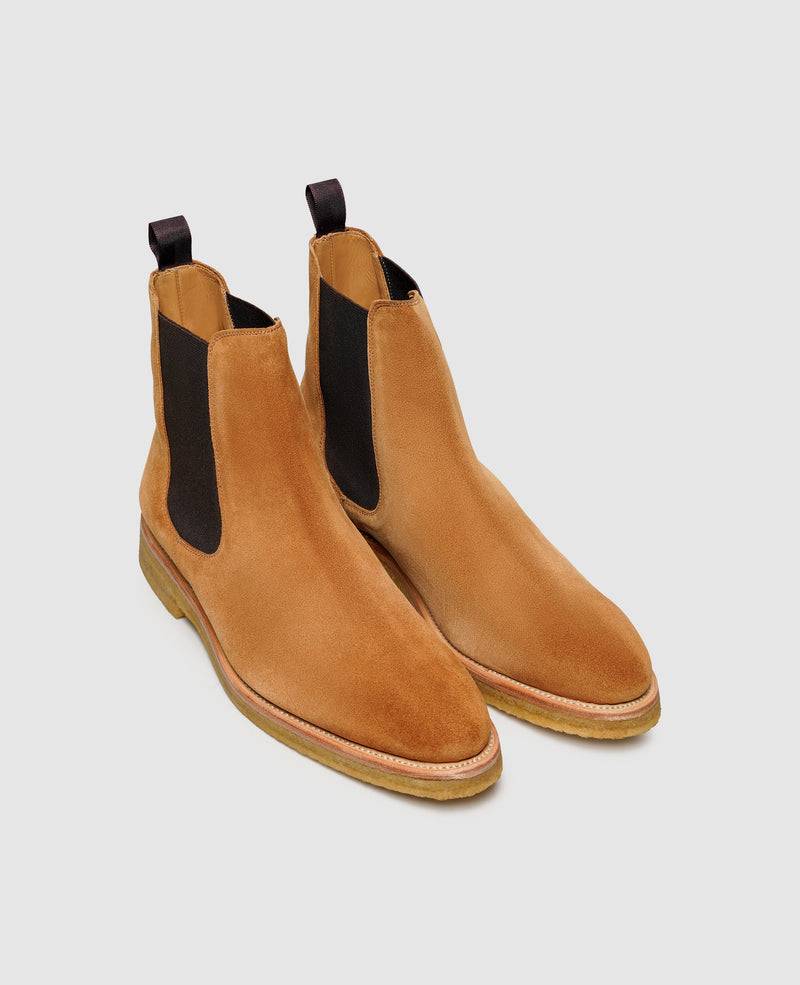 Shoepassion Rahmengenähte Herren Chelsea Boots Aus Velours Henry Stevens Shoepassion
