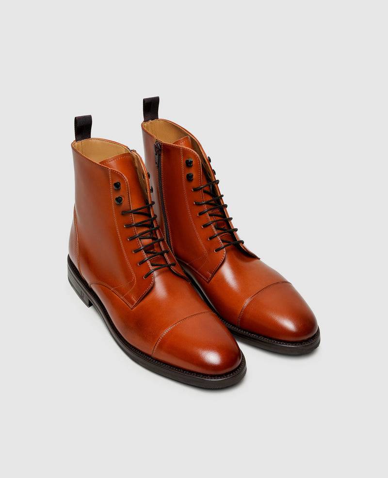 Shoepassion Rahmengenähte Herren-Schnürboots Aus Glattleder Henry Stevens Shoepassion