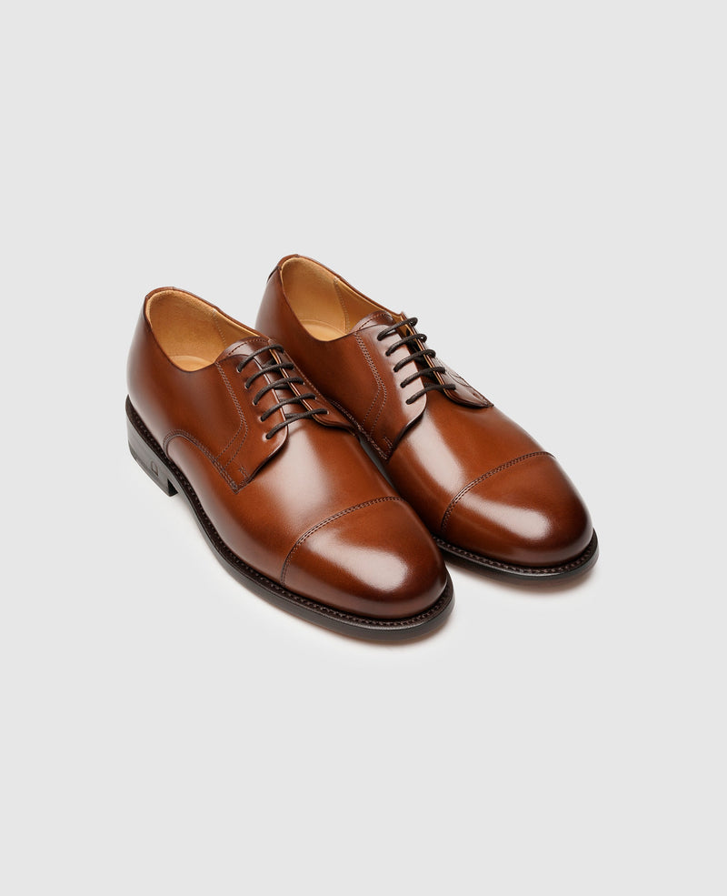 Shoepassion Rahmengenähter Captoe Derby Damenschuh Aus Leder Henry Stevens Shoepassion