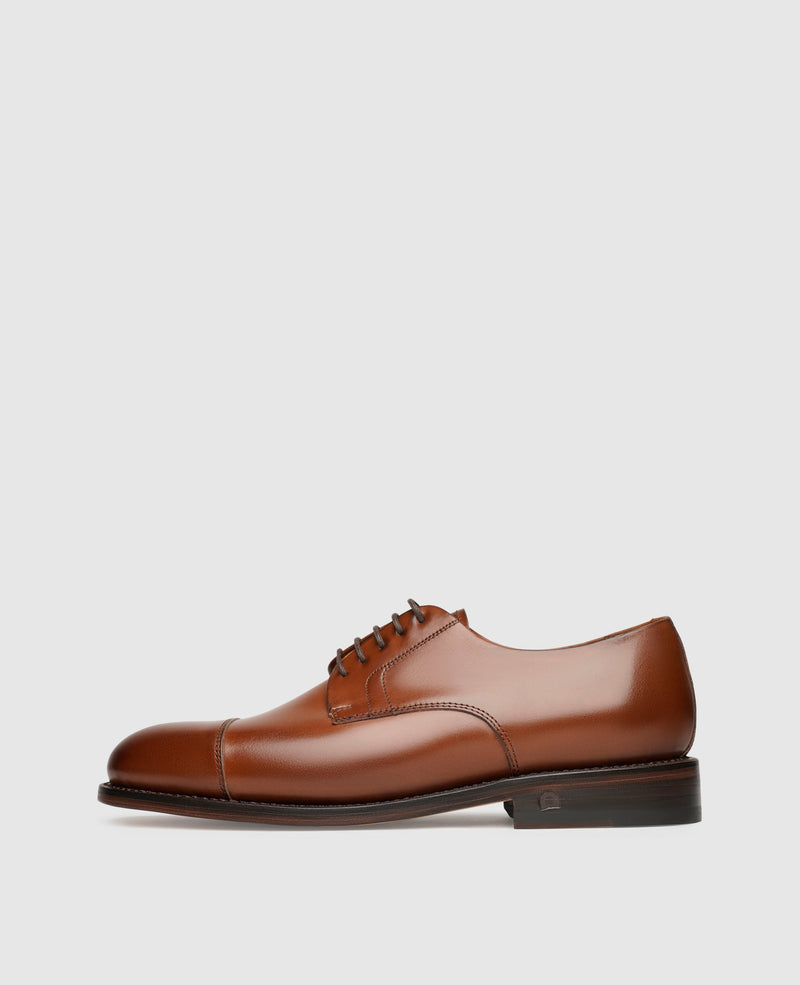 Shoepassion Rahmengenähter Captoe Derby Damenschuh aus Leder Henry Stevens Shoepassion
