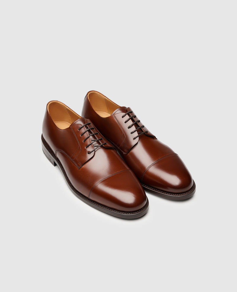 Shoepassion Rahmengenähter Captoe Derby Herrenschuh Aus Leder Henry Stevens Shoepassion