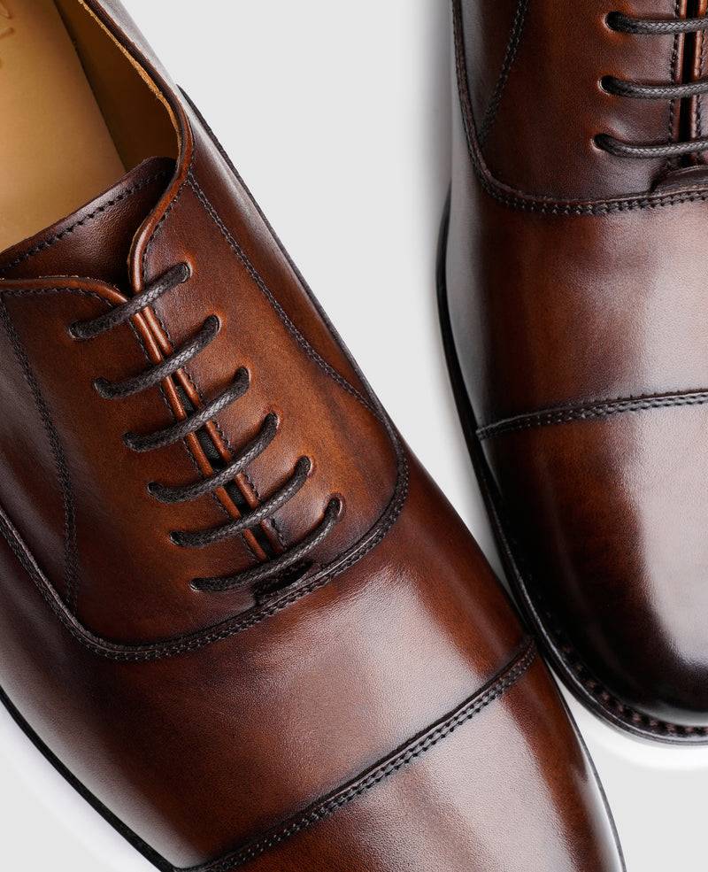 Shoepassion Rahmengenähter Captoe Oxford Für Herren Patina Line Shoepassion