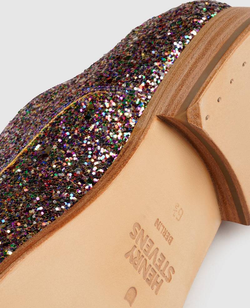 Shoepassion Rahmengenähter Derby Glitzer-Damenschuh Henry Stevens Shoepassion