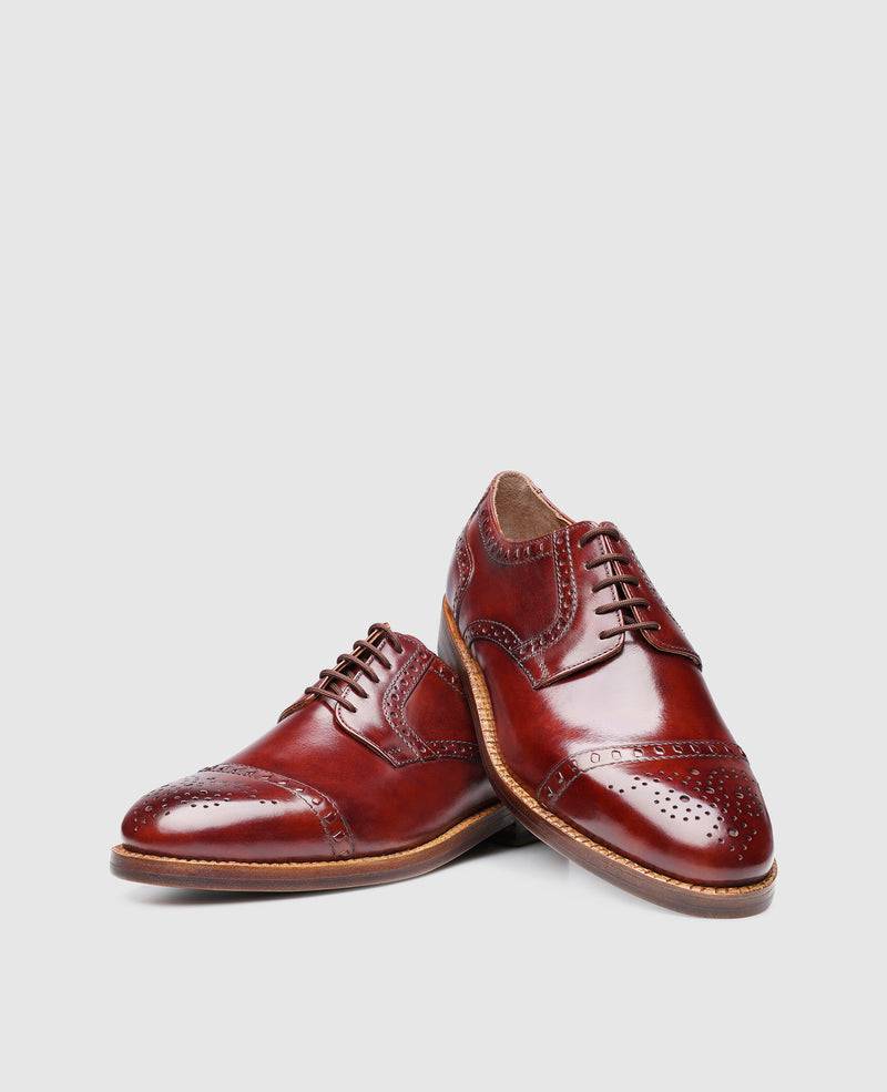Shoepassion Rahmengenähter Half-Brogue Derby Herrenschuh Heinrich Dinkelacker Shoepassion