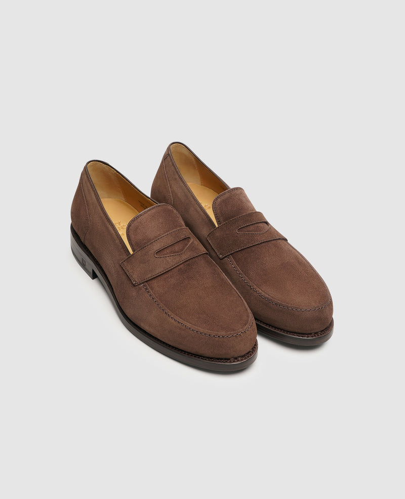 Shoepassion Rahmengenähter Herren Penny Loafer Aus Rauleder Henry Stevens Shoepassion