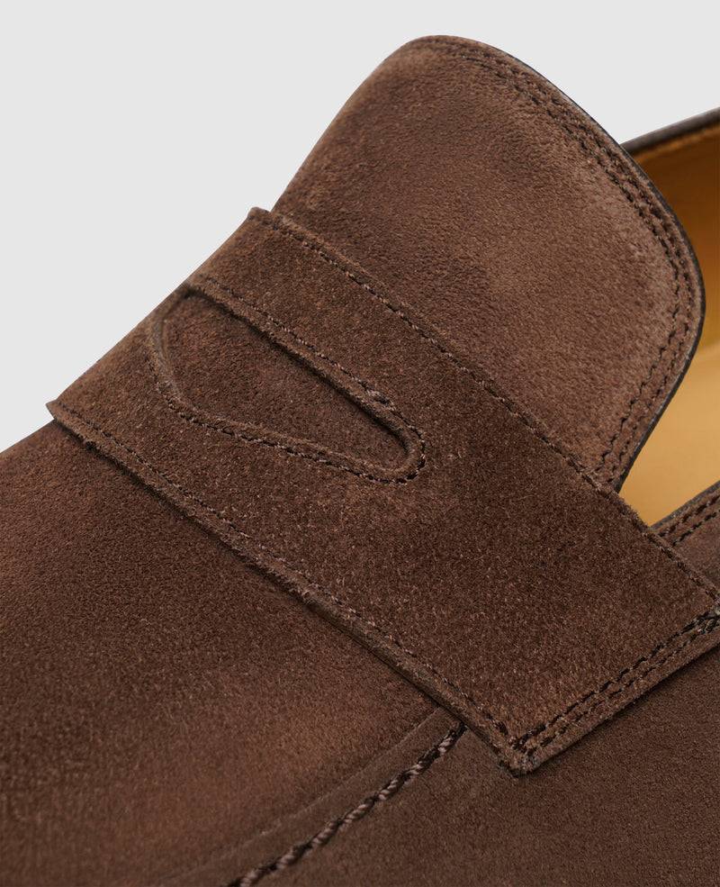 Shoepassion Rahmengenähter Herren Penny Loafer Aus Rauleder Henry Stevens Shoepassion